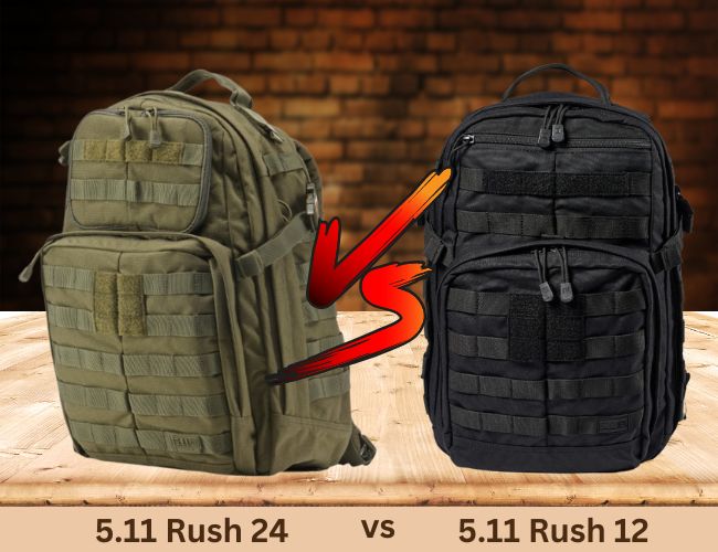 5.11 Rush 12 vs. Rush 24 backpack