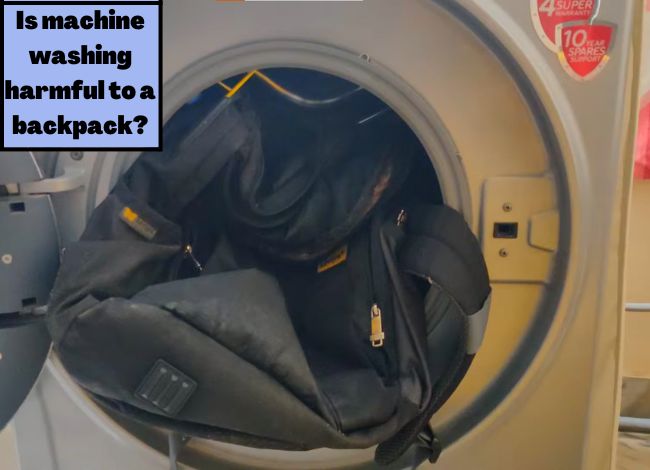 Is machine washing harmful to a backpack