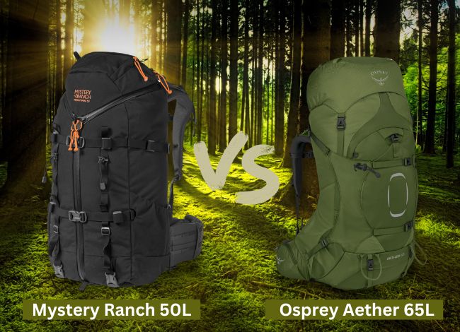 Mystery Ranch 50 and Osprey Aether 65 Backpack