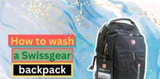 washing a Swissgear backpack